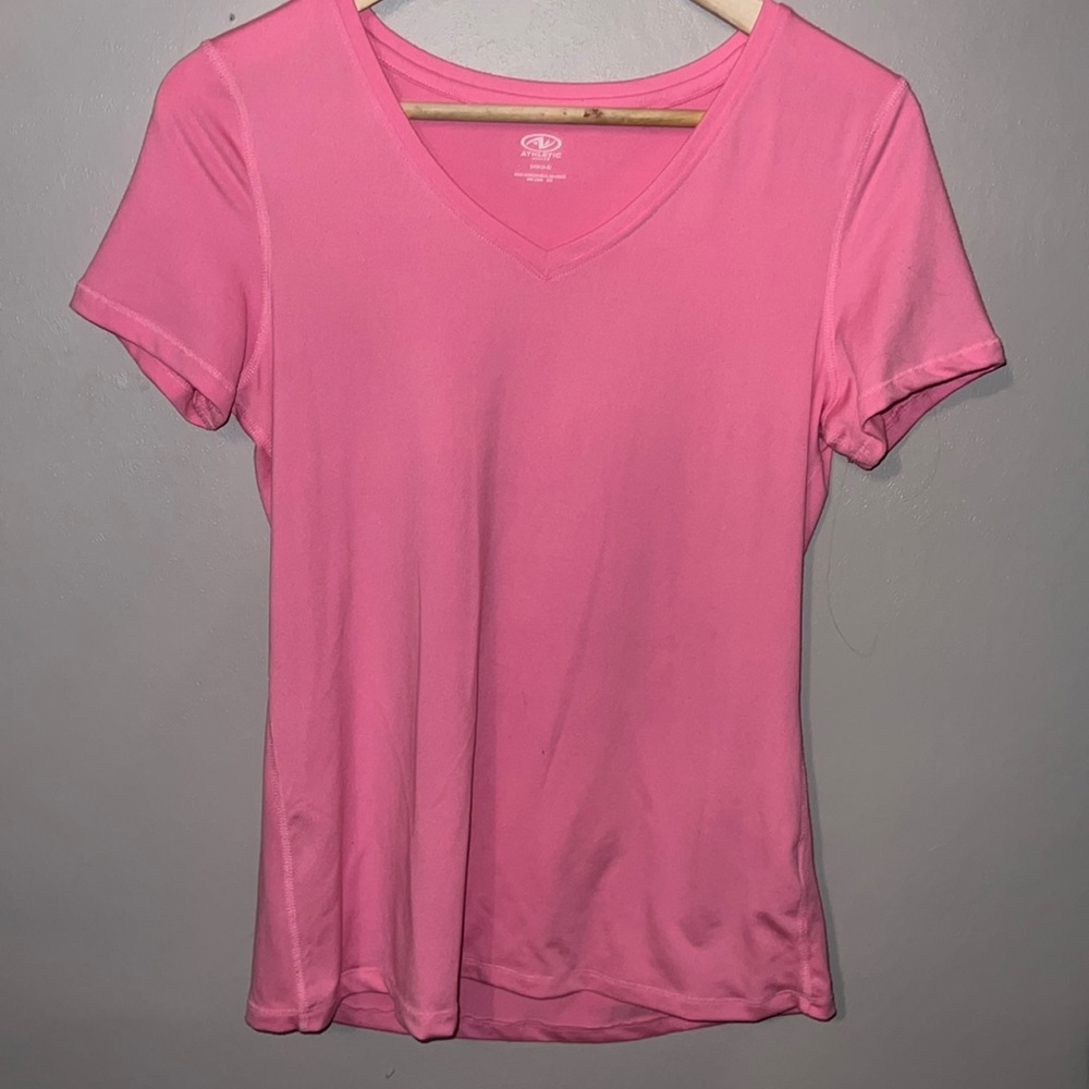 Basic pink T-shirt, athletic